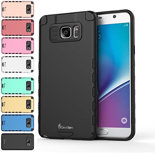 Caseblare Note 5 Tough slim case lightweight titan case shockproof drop protection Black