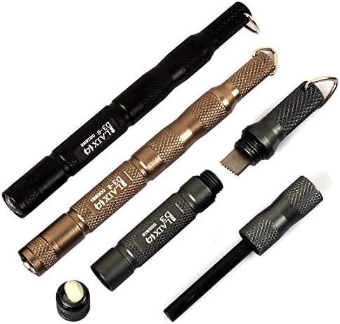 LAIX D3 Magnesium Bar Tactical Fire Starter Flint stone camping Emergency Tool (brown)
