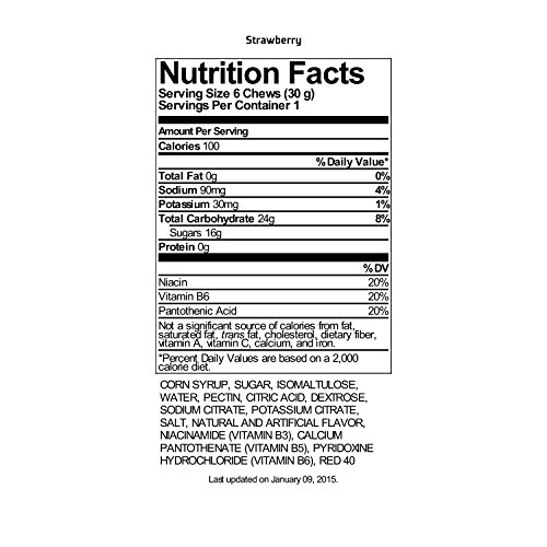 Gatorade Prime Energy Chews, Strawberry 6 Ounce (Pack of 16) Pricepulse