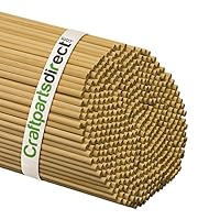 Craftparts Direct 1/4 Inch x 48 Inch Wooden Dowel Rods - Unfinished Hardwood Dowels for Crafts & Woodworking Bag of 25