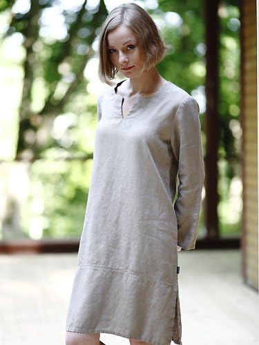 Djellaba Taupe Linen Paula