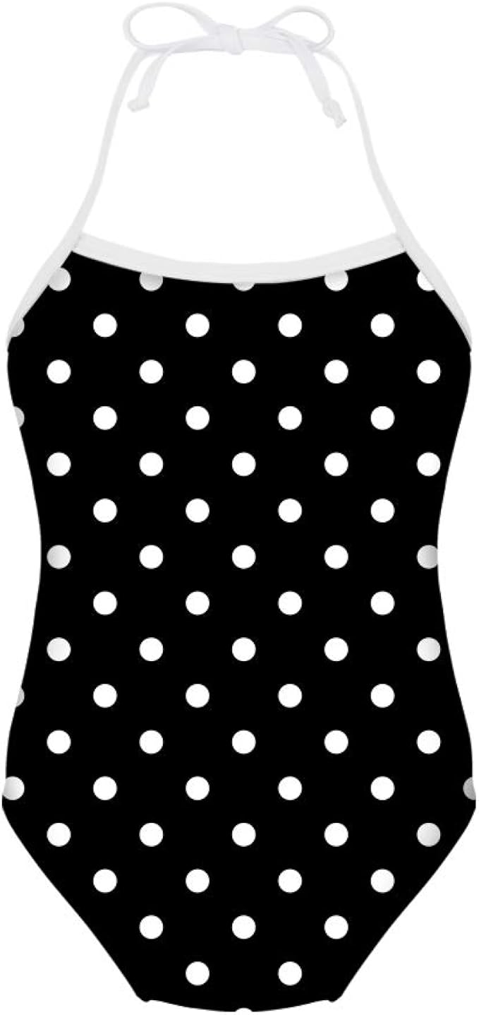 Amazon Com Uniceu Girls One Piece Swimsuit Halter Swimwear
