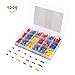 SOLOOP 1200pcs Mixed Assorted Lug Kit Insulated Electrical Wire Connector Terminal Spade Ring Set