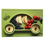 Galaxy 1 Piece Car Silicone Placemat & Tray, Green