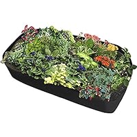 Pannow Fabric Raised Planting Bed, Garden Grow Bags Herb Flower Vegetable Plants Bed Rectangle Planter for Plants Flowers and Vegetables (2ft x 4ft)