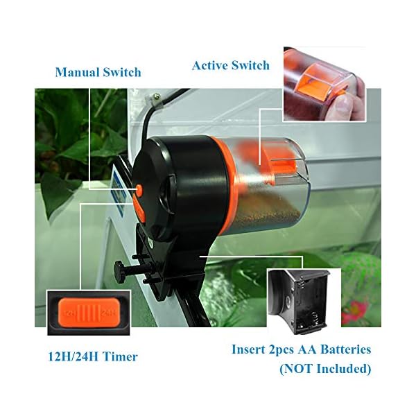 Mylivell Automatic Fish Feeder,Aquarium Tank Timer Feeder Vacation Auto