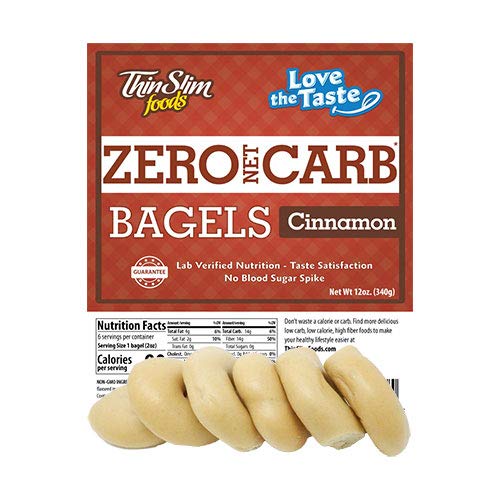 ThinSlim Foods 90 Calorie, 0g Net Carb, Love The Taste Low Carb Cinnamon Bagels - Thumbnail 3