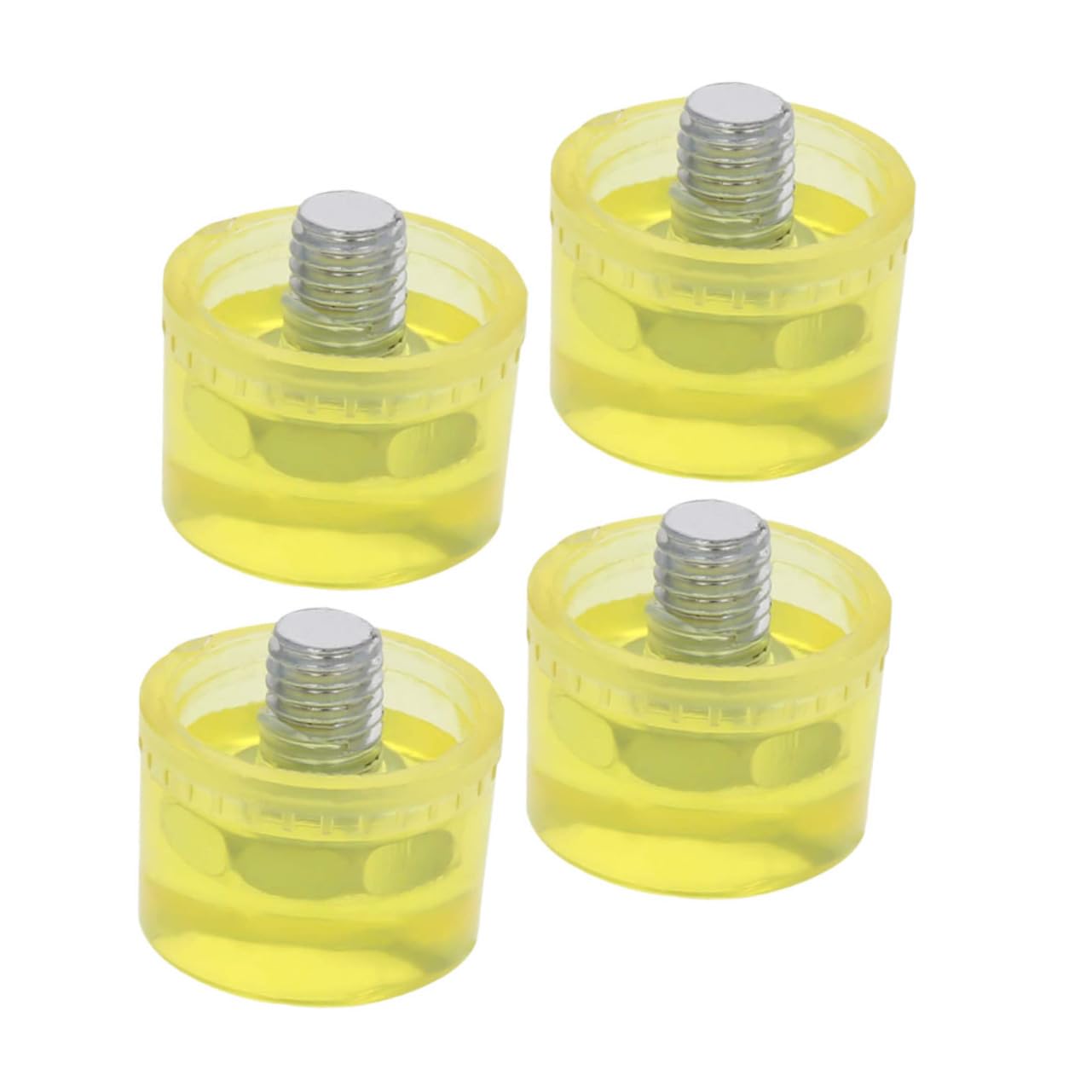 iplusmile Striking Tip, 4 Pcs Hammer Replacement Rubber Head Rubber Mallet Striking Head Tips Replacement 25mm Diameter Yellow