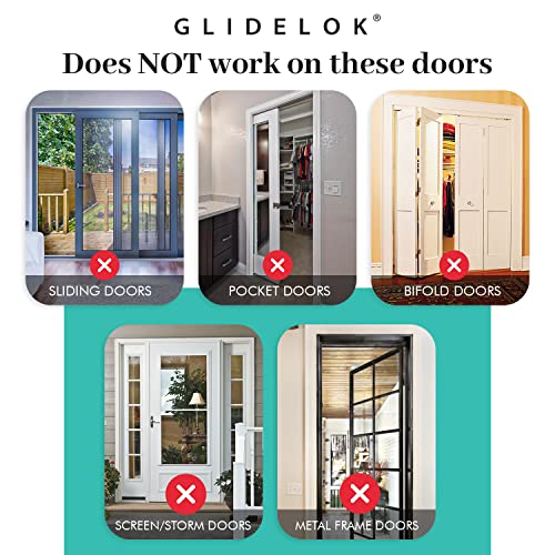 1 Pack GlideLok Child Safety Door Top Lock Made of Durable Metal (Not