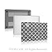 TopCase Quatrefoil / Moroccan Trellis Gray Ultra Slim Light Weight Rubberized Hard Case Cover for Macbook Pro 15