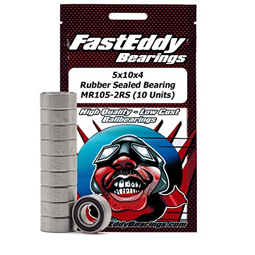 Tamiya 1050 Rubber Sealed Replacement Sealed Ball Bearings for RC Cars 5X10X4 (10 Units)