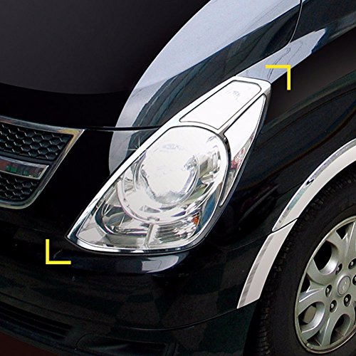 image for KD SAFE K-962 Chrome Silver Exterior Front Head Lamp Light Cover Moldi
