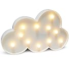 KiBlue Cloud Lamp Cloud Decorations LED Cloud Night Light Lamp Battery Operated Table Cloud Lamp Light for Party Supplies-Wall Decoration for Kids' Room,Living Room,Bedroom (White Cloud)