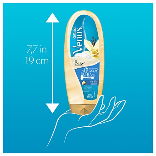 Gillette Venus with Olay Shower & Moisturizing Shave Cream, Vanilla Crème, 10 Ounce, Pack of 6