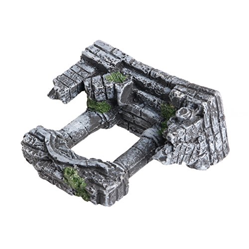 Stebcece Resin Rome Square Stone Pillars Bi-Columns Aquarium Landscaping Fish Tank Decor