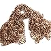 Chicastic Leopard Print Chiffon Scarf Wrap Stole Shawl - Lt Brown