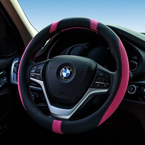 おしゃれ Hcmax B07bdlh3fb 滑り防止ハンドルカバー 大型家電 車ハンドルカバー ステアリングカバー 触感よく 汚れ防止 軽自動車 普通車兼用ハンドルカバー グリップ 楽器 音響機器 直径38cm ハイブリッドレザー B07bdlh3fb 新作製品 世界最高品質人気 正規品送料