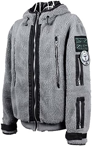 Nedal Men's Military Tactical Fleece Hoodie Jacket Zipper Sweater