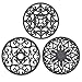 IPHOX 3 Set Silicone Multi-Use Intricately Carved Trivet Mat for Kitchen mats, Table mats, Bowl mats, Dish mats and Pitcher Coasters - Insulated Flexible Durable Non Slip Coasters Hot Pads (Grey)