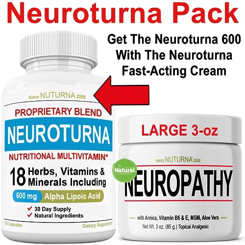 Neuropathy Nerve Optimizer 600 mg ALA Blend Plus Neuroturna Nerve Cream