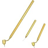 Fine Line Painting Pen 0.5mm, Automotive Paint Brass Pen Touch Up Applicator Golden Tip for Drawing Lines,Car Paint Chip Repa