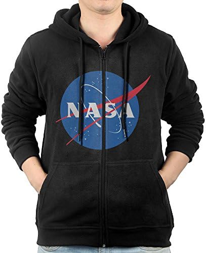 NASA Insignia Logo Men's Pullover Full-Zip 100% Cotton With Pocket
