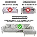 TEWENE Sofa Cover, Velvet Couch Cover Anti-Slip Sectional Couch Covers Sofa Slipcover for Dogs Cats Pet Love Seat Recliner Armrest Backrest Cover Light Gray 36''x94''(Only 1 Piece/Not All Set)