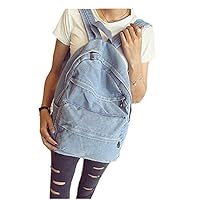 ShengTu Girls Vintage Denim School Bag College Jeans Backpack