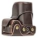 MegaGear Sony Alpha A6500 (up to 16-70mm Lens) Ever Ready Leather Camera Case and Strap, with Battery Access - Dark Brown - MG1015