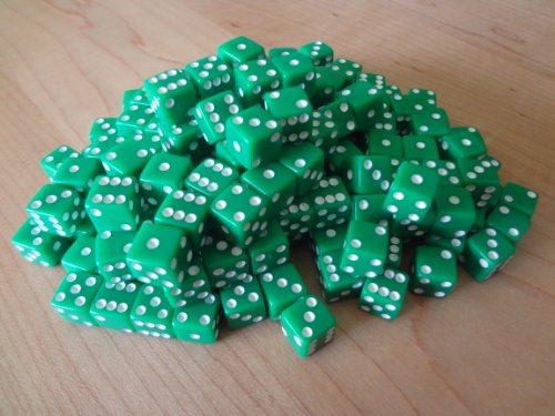 200 Green Dice Small MINI - 8MM