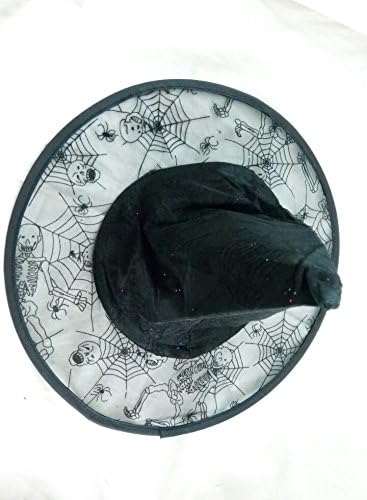 Kids Black Witch Hat with Glitter Pattern