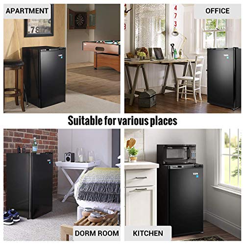 Compact Refrigerator, TECCPO 3.1 Cu.Ft Mini Fridge with Freezer, Energy