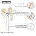 3 Pcs Gold Leaf Handmade Pearls and Clear Crystal Bridal Wedding Hair Pins Clips Head Accessories For Women Styling