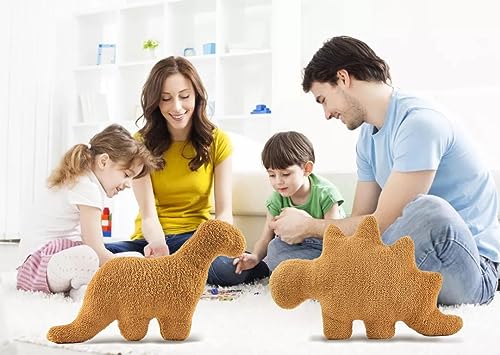 3 Packs Dino Nugget Pillow Plush, 18 inches Dinosaur Chicken Nugget Pillow Stuffed Animal Plush Toy, Dino Nugget Dinosaur Party Decoration Birthday for Kids Boys Girls