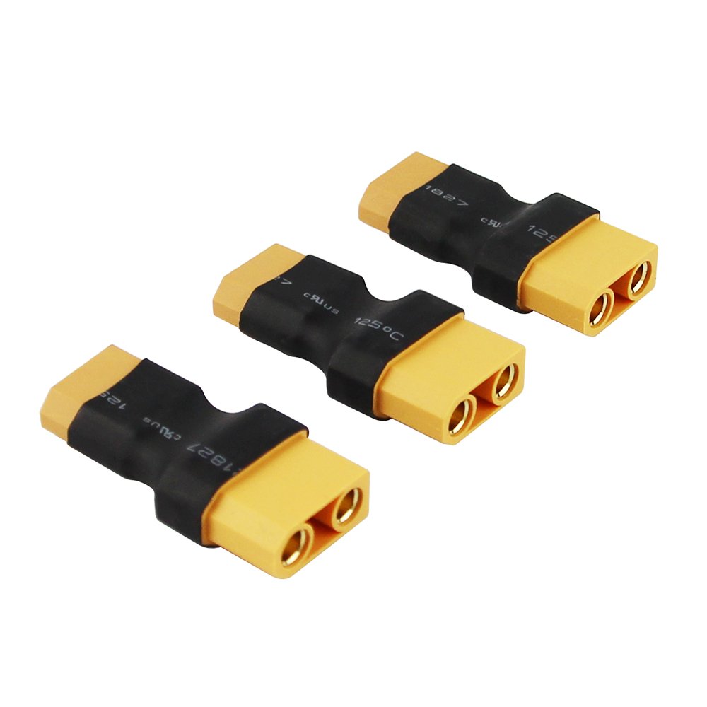OliYin 3pcs Male XT-60 to Female XT-90 Connector Adapter XT90 XT60for RC Battery(pack of 3)