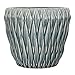 Bloomingville A27122070 Large Blue Ceramic Flower Pot with Diamond Designs