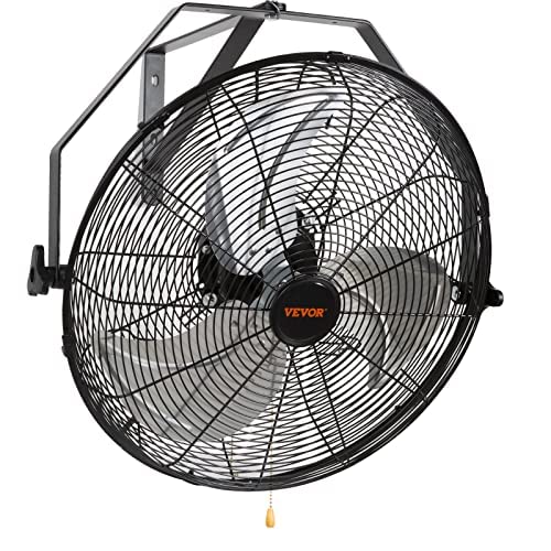 VEVOR 18 Inch Wall Mount Fan, 3-Speed IP44 Waterproof Industrial Fan, Max. 4150 CFM for Outdoor, Commercial, Residential, Greenhouse, Workshop, ETL Listed, 2-Pack