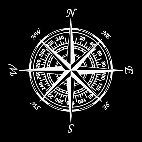 xxiaoTHAWxe NSWE Compass Car-Styling Motorcycle Vehicle Body Window Decals Sticker Decor - White - Thumbnail 5