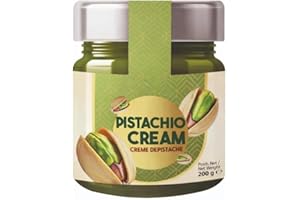 Premium Pistachio Cream Spread – Glass Jar, Smooth Pistachio Butter for Desserts, Pancakes, Waffles & Baking – 200g
