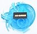 Womens Fascinators Hat with Headband Acid Blue