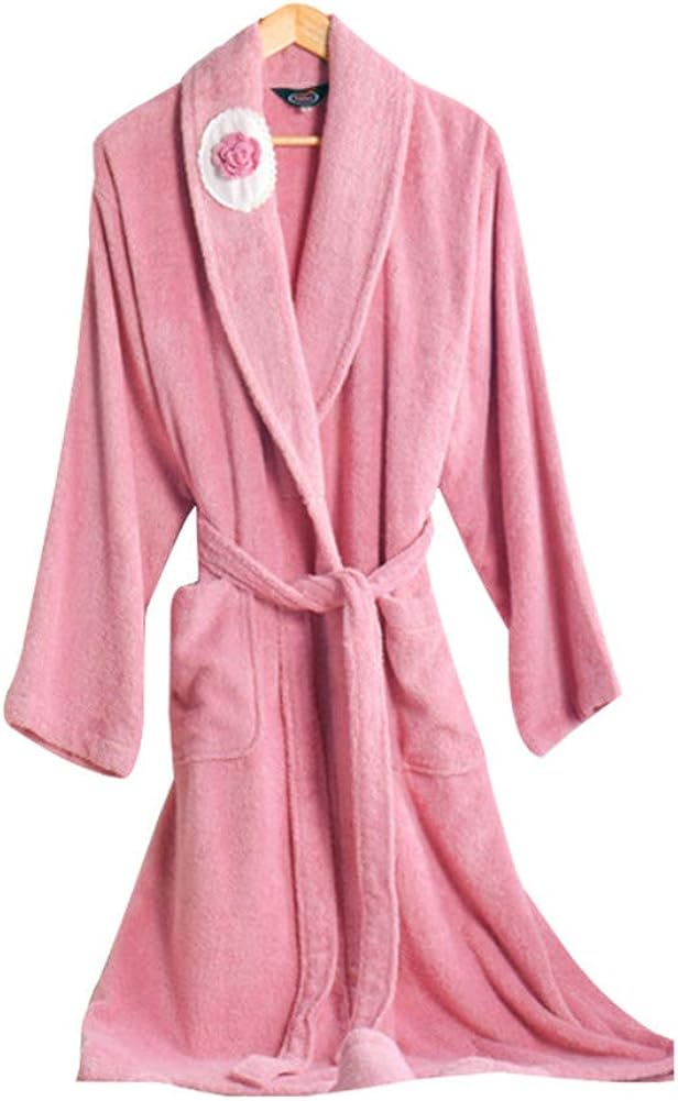 GLLMY Bath Robe Cotton Embroidery Ladies Long Dressing Gown Highly