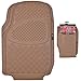 Motor Trend HD FlexTough Rubber Floor Mats for Car Truck SUV & Van - 100% Odorless & Super Heavy Duty (Beige)