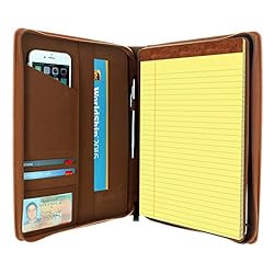 KHOMO Universal Tablet Padfolio Zippered Case for