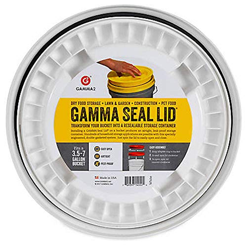 5 Gallon White Gamma Seal Lids 12 Pack Pricepulse