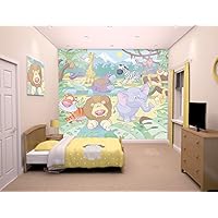 Walltastic WT40595 Baby Jungle Safari Wall Mural