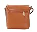 JOLLYCHIC PU Leather Multi Pockets Crossbody Bag Travel Shoulder Purse (Brown)