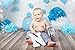 Paxcoo 28 Pcs Boy Baby Shower Blue Tissue Pom Poms Decorations for Boy First Party