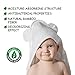 Bamboo Baby Hooded Bath Towel with Ears – Organic – Hypoallergenic – For Girls and Boys – Sized for Infant and Toddler – Laundry Bag and Baby Washcloths Included by Puritail (White)