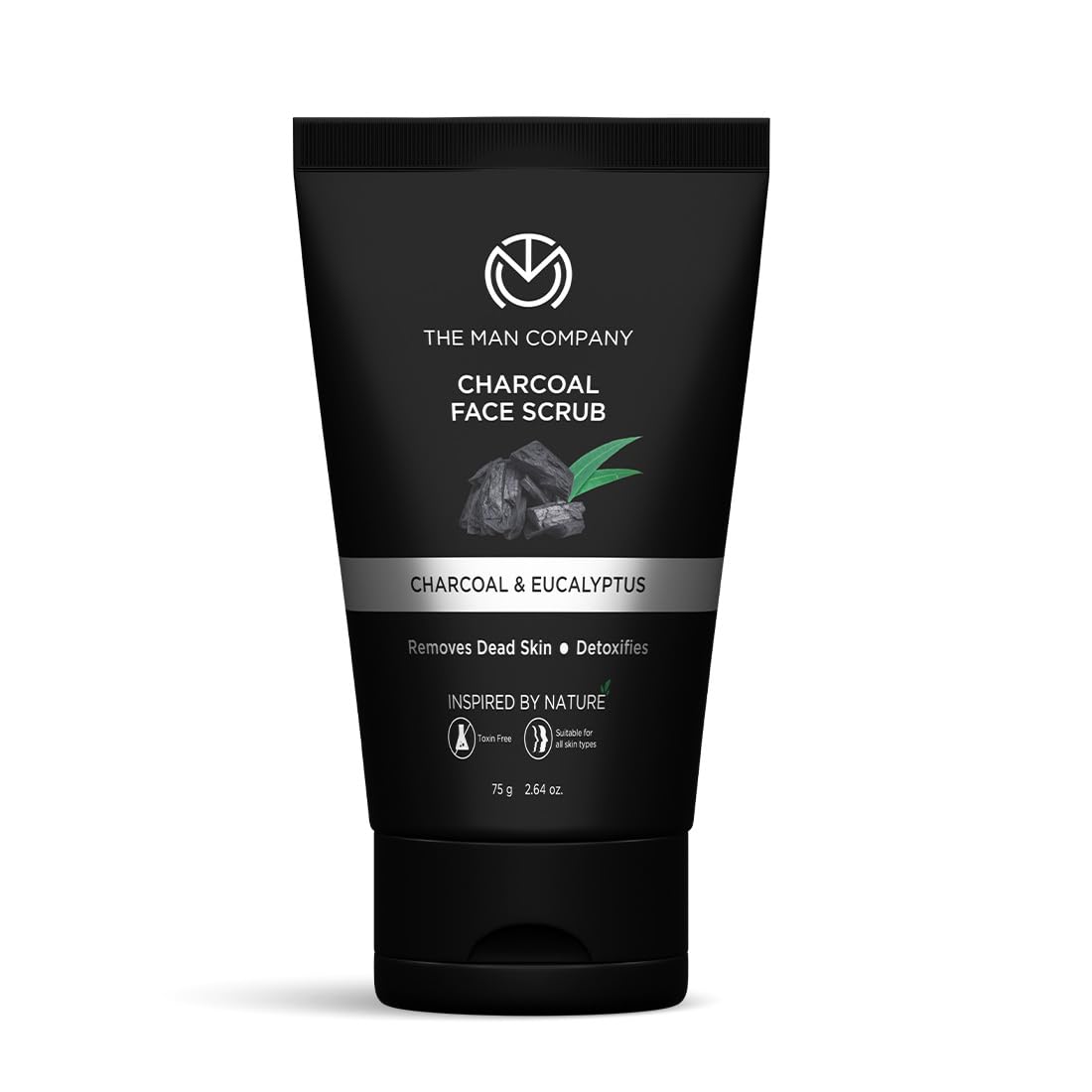 The Man Company Charcoal Tan Removal Face Scrub For Glowing Skin, Anti Acne, Blackhead Remover For Oily Skin (75 G (Pack Of 1)) 75 G (Pack Of 1)