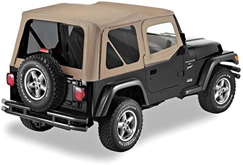 Pavement Ends by Bestop 51197-33 Dark Tan Replay Replacement Soft Top Tinted Back Windows-With upper Door Skins-No frame hardware included- 1997-2006 Jeep Wrangler by Pavement Ends